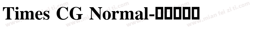 Times CG Normal字体转换